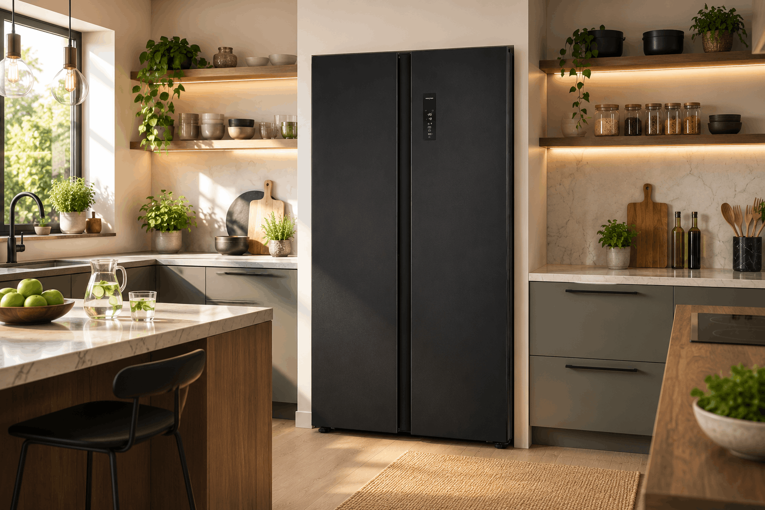 Réfrigérateur Side By Side NEWSTAR SBS560DX 560Litres NoFrost - Dark Silver